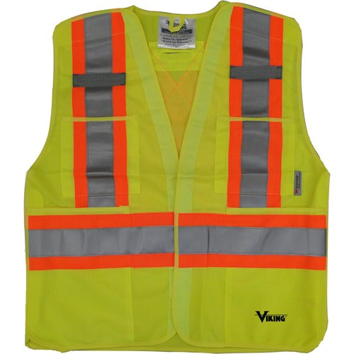 Viking 5pt. Tear Away Safety Vest - VIK6135GSM