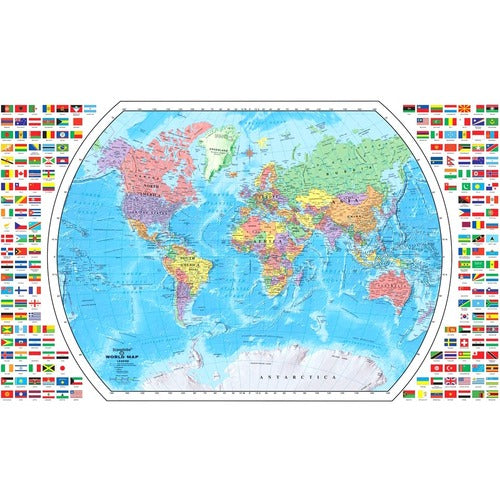 Replogle Globes 4 Feet World Map with Flags - REP72110
