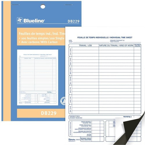 Blueline Individual Time Sheets - BLIDB229