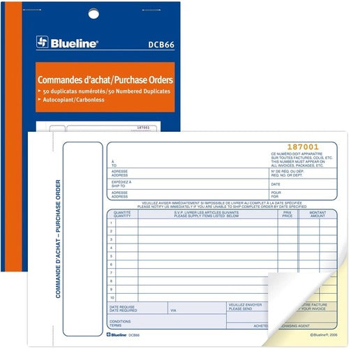 Blueline Purchase Orders Book - BLIDCB66