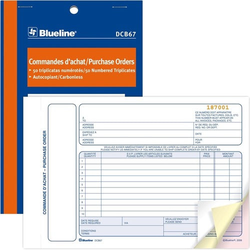 Blueline Purchase Orders Book - BLIDCB67