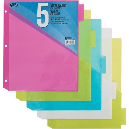 Geocan 5 Plastic Dividers with Pocket - GCIIP115A