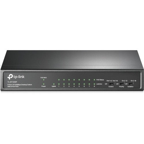 TP-Link TP-Link 9-Port 10/100Mbps Desktop Switch with 8-Port PoE+ TPLTLSF1009P