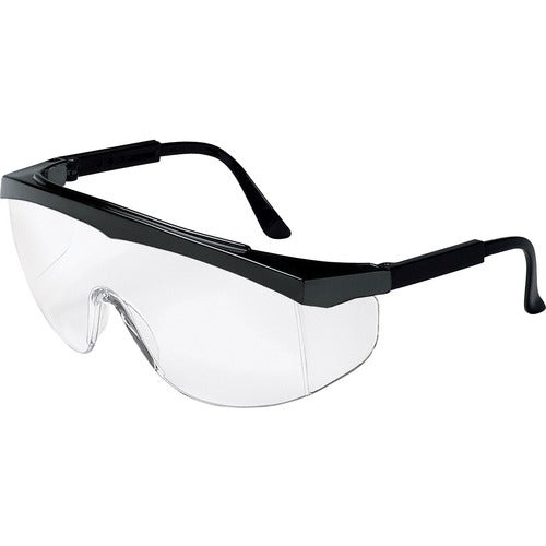 MCR Safety SS1 Series Black Safety Glasses With Clear Lens - MCSSS110