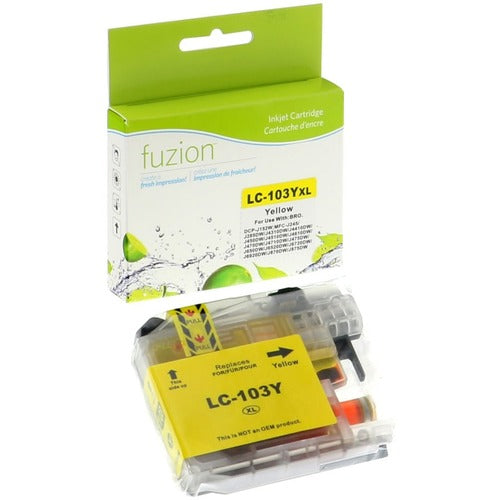 Fuzion Fuzion Inkjet Ink Cartridge - Alternative for Brother LC103 - Yellow - 1 Each GSUIJLC103Y