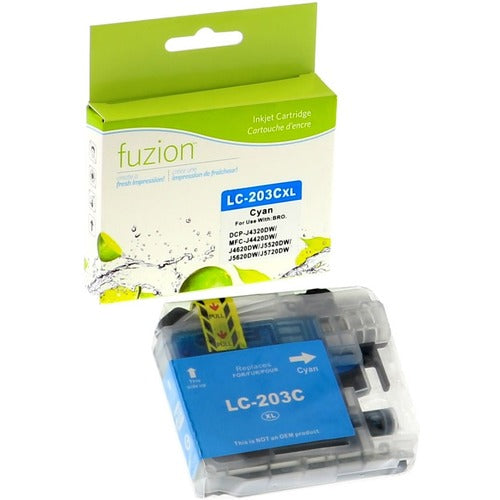 Fuzion Fuzion Inkjet Ink Cartridge - Alternative for Brother LC203 - Cyan - 1 Each GSUIJLC203XLC