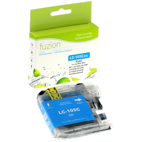 Fuzion Fuzion Inkjet Ink Cartridge - Alternative for Brother LC105 - Cyan - 1 Each GSUIJLC105C