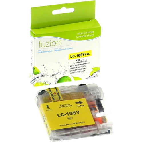 Fuzion Fuzion Inkjet Ink Cartridge - Alternative for Brother LC105 - Yellow - 1 Each GSUIJLC105Y