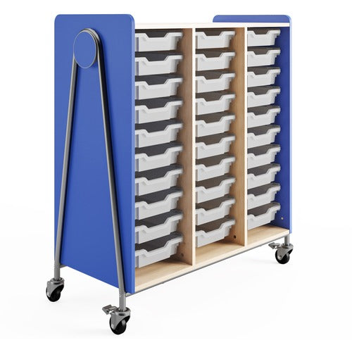 Safco Safco Whiffle Typical Triple Rolling Storage Cart SAF3930SBU  FRN