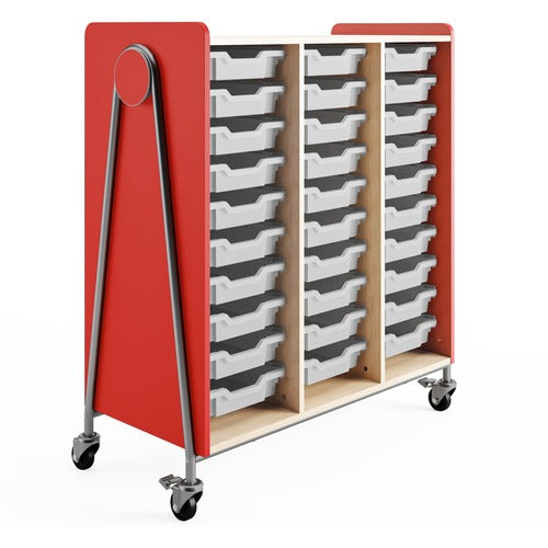 Safco Safco Whiffle Typical Triple Rolling Storage Cart SAF3930RED  FRN