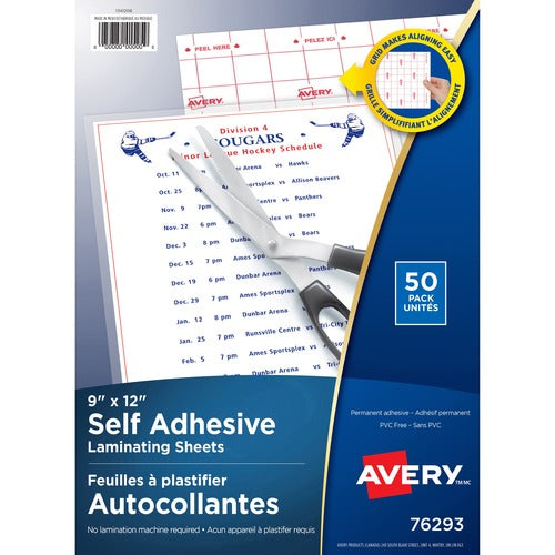 Avery&reg; Avery&reg; Self Adhesive Laminating Sheets AVE76293