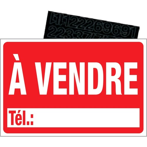 Identity Group Identity Group HEADLINE Sign Kits À Vendre 8" x 12" French White on Red USS9402