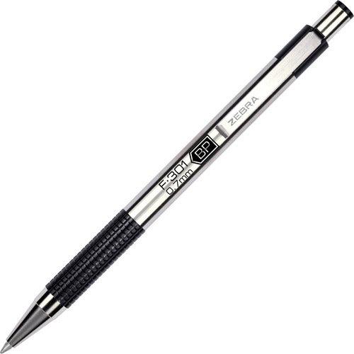 Zebra Pen BCA F-301 Stainless Steel Ballpoint Pens - ZEB27110