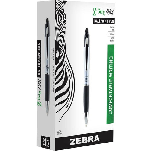 Zebra Pen Z-grip Max Retractable Ballpoint Pens - ZEB22410