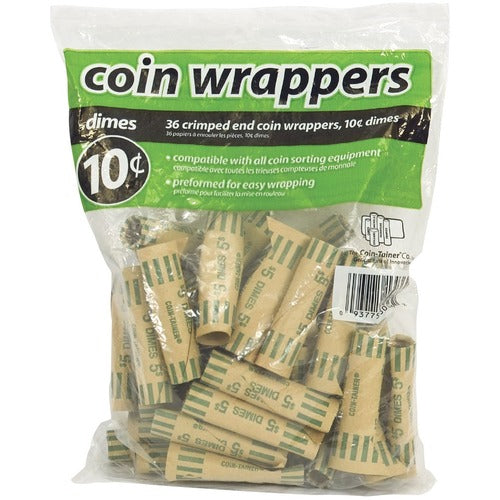 Merangue Merangue Paper Coin Wrapper, Dime, 36 Pack MGE38831