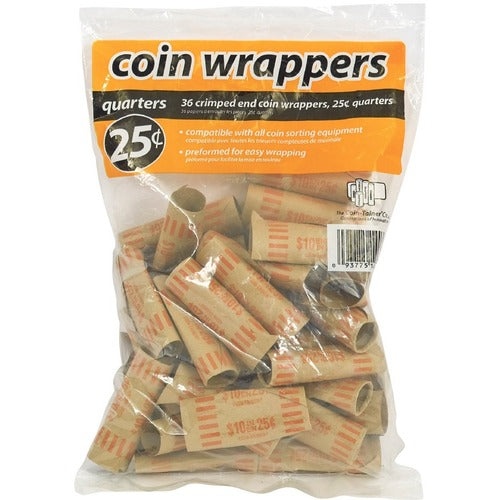 Merangue Merangue Paper Coin Wrapper, Quarter, 36 Pack MGE38832