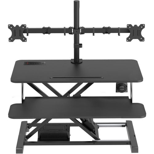 Rocelco Rocelco EDRB-DM2 - Electric Desk Riser + Dual Monitor Arm RCLREDRBDM2  FRN