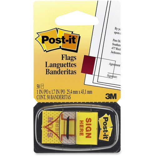 Post-it&reg; Sign Here Printed Flags - MMM6809