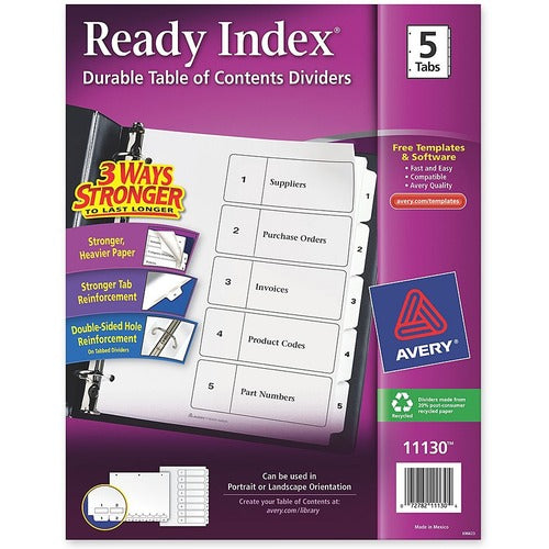 Avery&reg; Avery&reg; Ready Index Classic Tab Binder Dividers AVE11130