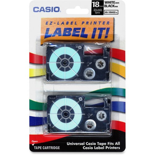 Casio Casio EZ-Label Printer Tape Cartridges CSOXR18WE2S