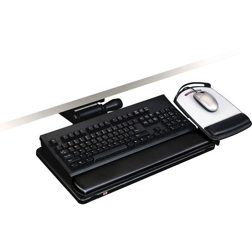 3M Easy Adjust Keyboard Tray Platform Gel Wrist Rests Precise Mouse Pad - MMMAKT150LE