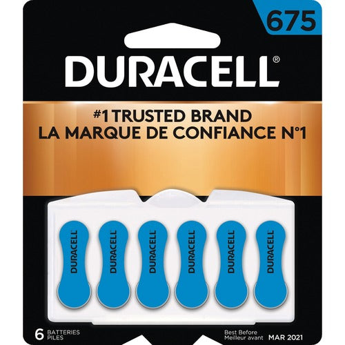 Duracell Zinc Air Hearing Aid Battery - DURDA675B6