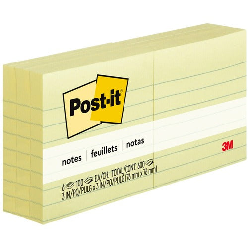 Post-it&reg; Notes Original Lined Notepads - MMM6306PK