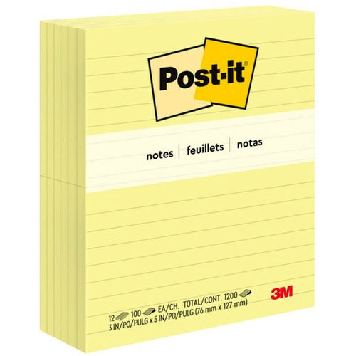 Post-it&reg; Notes Original Lined Notepads - MMM635