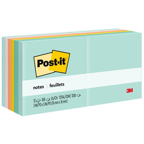 Post-it&reg; Notes Original Notepads -Marseille Color Collection - MMM654AST