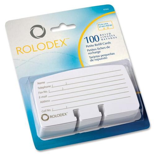 Rolodex Rotary File Petite Card Refills - ROL67553