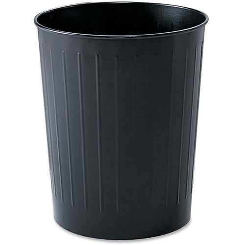 Safco Fire-safe Steel Round Wastebasket - SAF9604BL