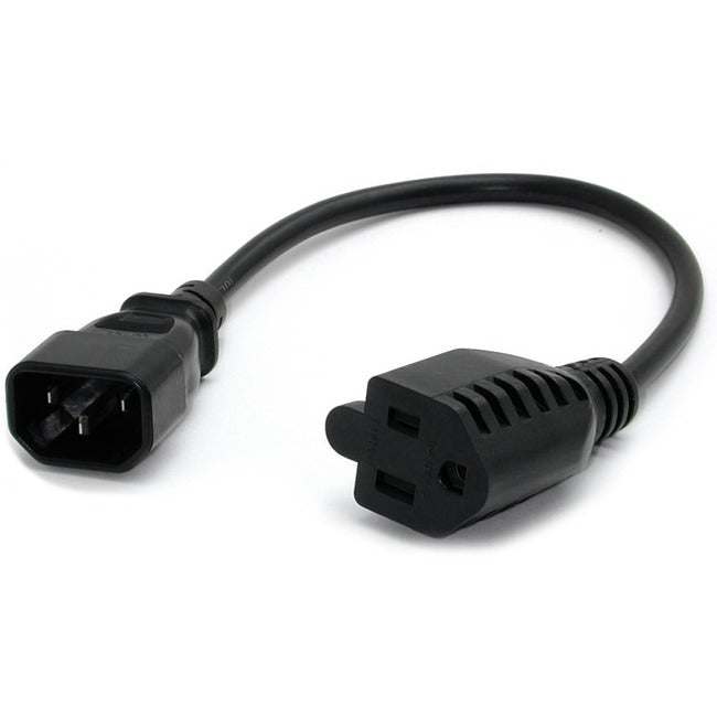 StarTech.com 1 ft Computer Power Cord IEC 320 C14 to NEMA 5-15R