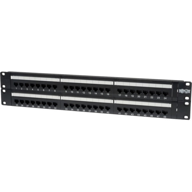 Tripp Lite 48-Port Cat6 Cat5 Patch Panel Rackmount 110 Punch Down RJ45 Ethernet 1URM 568B