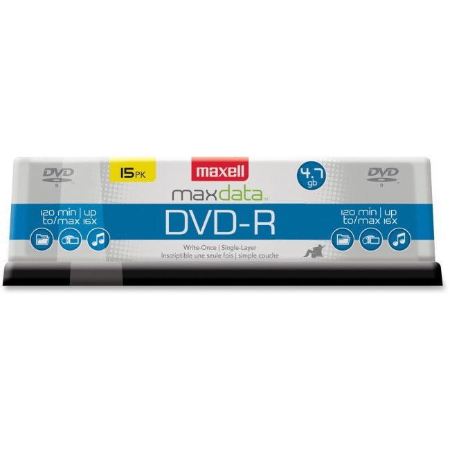 Maxell DVD Recordable Media - DVD-R - 16x - 4.70 GB - 1 Pack Spindle