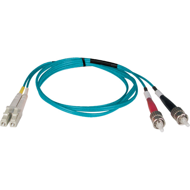 Tripp Lite 10gb Duplex Multimode 50/125 Om3 Lszh Fiber Patch Cable (lc/st) - Aqua, 5m (16-f