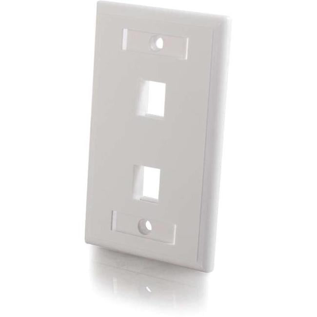 C2G 2 Socket Keystone Network-Multimedia Faceplate