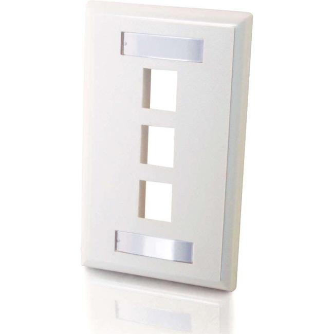 C2G 3 Socket Keystone Network-Multimedia Faceplate