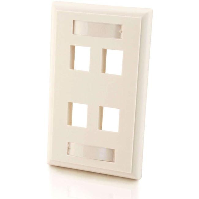 C2G 4 Socket Keystone Network-Multimedia Faceplate