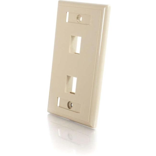 C2G 2 Socket Keystone Network-Multimedia Faceplate