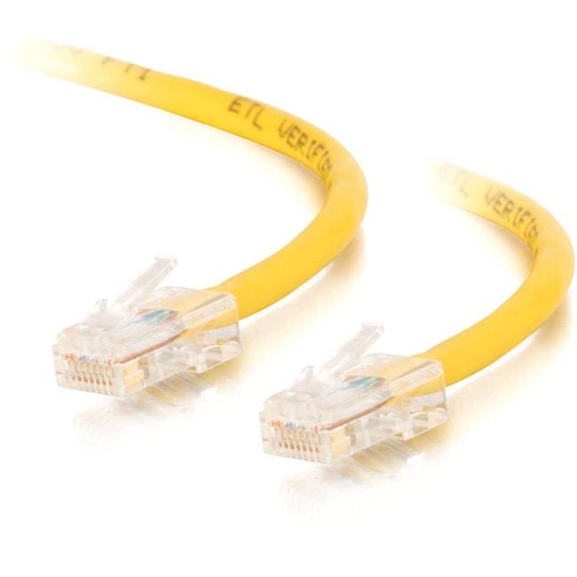 C2G 25 ft Cat5e Non Booted Crossover UTP Unshielded Network Patch Cable - Yellow