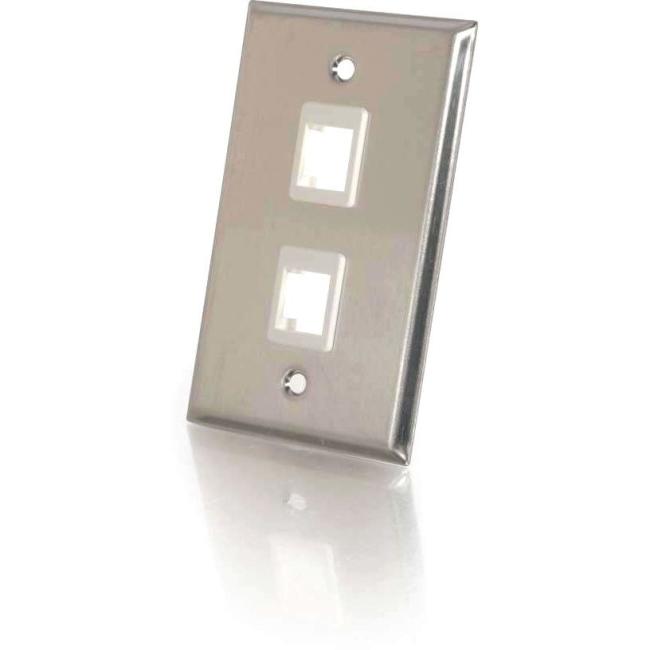 C2G 2 Socket Multimedia Keystone Faceplate