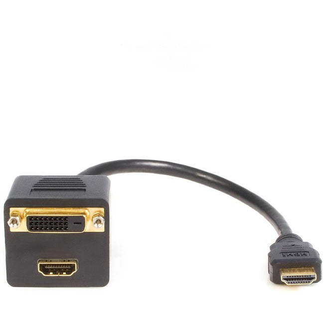 StarTech.com 1 ft HDMI® Splitter Cable - HDMI to HDMI and DVI-D - M-F