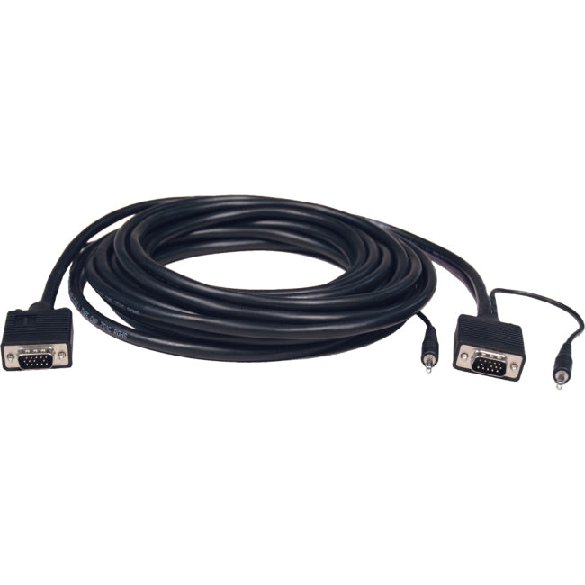 Tripp Lite 25ft SVGA - VGA Coax Monitor Cable with Audio and RGB High Resolution HD15 3.5mm M-M 25'