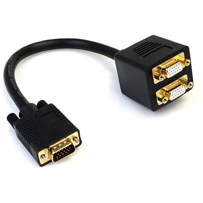 StarTech.com 1 ft VGA to 2x VGA Video Splitter Cable - M-F