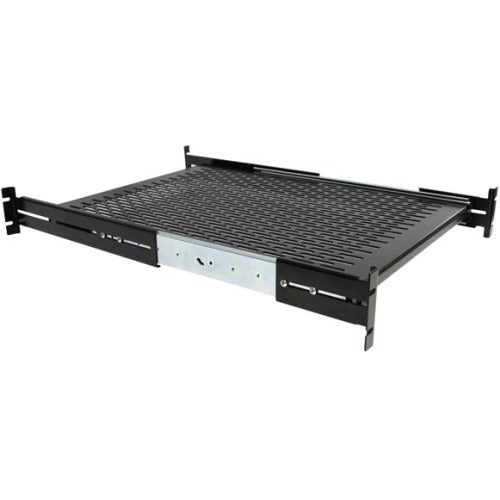 StarTech.com 1U Adjustable Depth Vented Sliding Rack Mount Shelf - 50lbs - 23kg