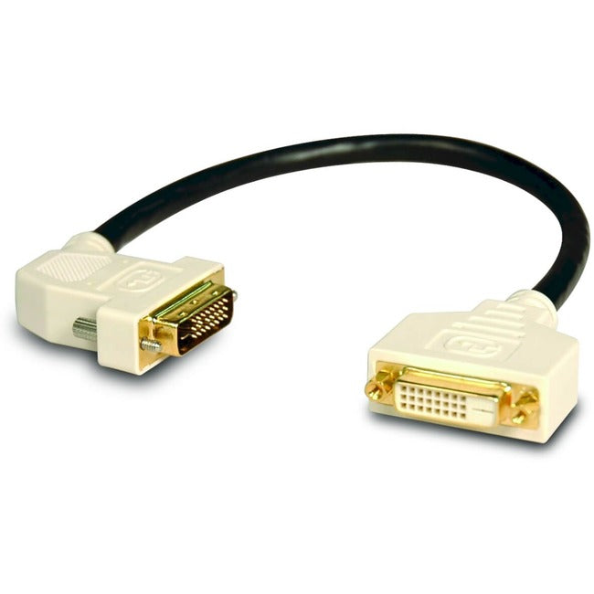 Tripp Lite 1ft DVI Dual Link Digital Extension Adapter Cable 45 Degree Left Plug DVI-D M-F 1'
