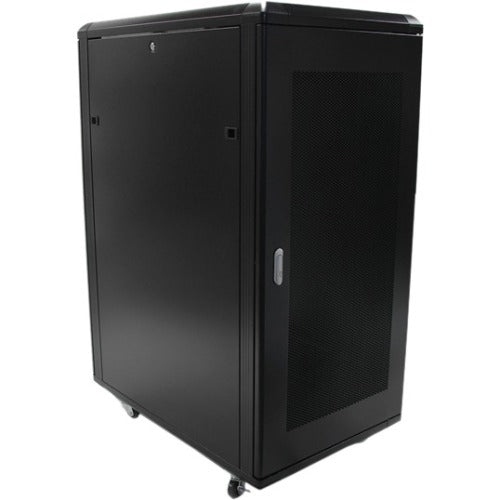 StarTech.com 25U AV Rack Cabinet - 36in - Portable Server - IT Computer Equipment Cabinet - Free Standing Data Rack w- Casters (RK2536BKF)  FRN