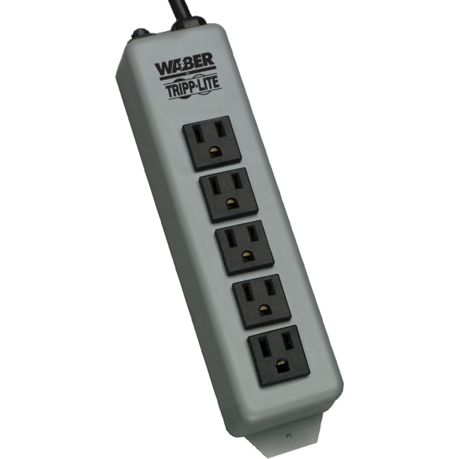 Tripp Lite Waber Power Strip Metal 5-15R 5 Outlet 5-15P 15' Cord - NEMA 5-15P - 15ft