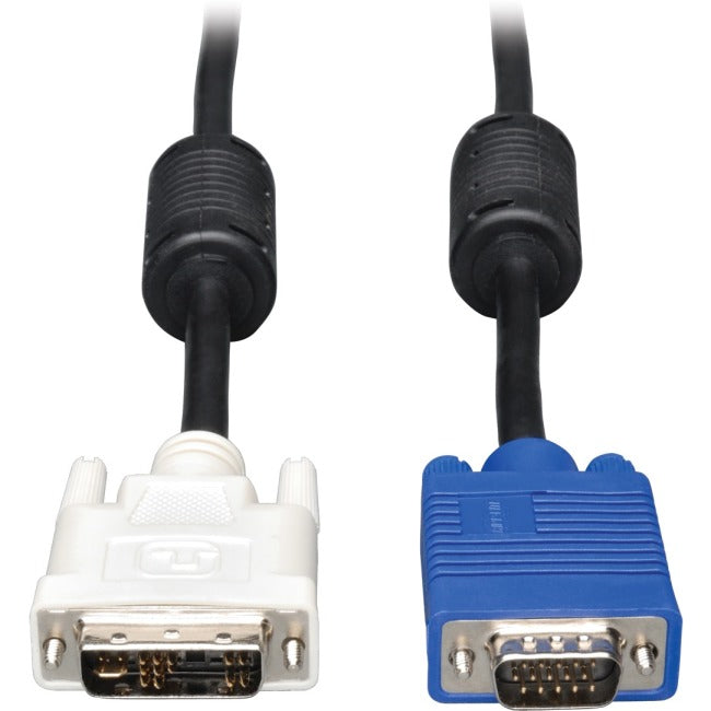Tripp Lite 10ft DVI to VGA Monitored Cable Shielded with RGB High Resolution DVI-A to HD15 M-M 10'
