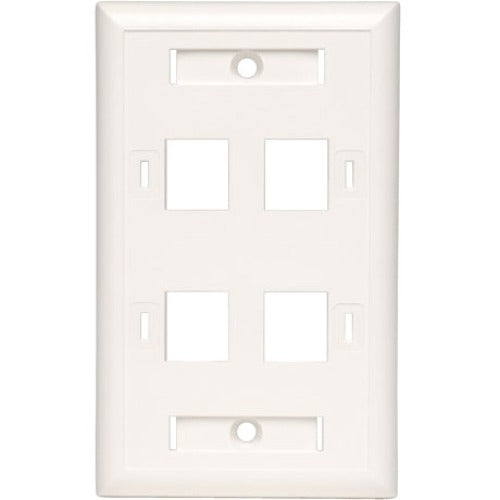 Tripp Lite White Keystone Faceplate - 4 Ports